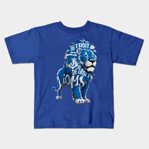 Detroit Lions Kids T-Shirt by TshirtMA